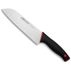 დანა Arcos 147822 Duo, Santoku Knife (Granton Edge), 180mm, Black